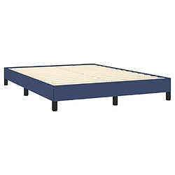 Acheter Maison Chic Lit adulte - Lit simple Cadre de lit,Structure du lit Contemporain Bleu 140 x 200 cm Tissu -MN38823