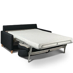 Acheter Inside 75 Canapé convertible OGGETTO matelas 16 cm système express sommier lattes 160cm RENATONISI polyuréthane noir