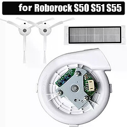 Filtre de ventilateur avec brosse latérale, pièces de rechange pour aspirateur Robot Xiaomi Roborock S50 S51, 4 pièces/lot