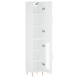 Avis vidaXL Buffet haut Blanc 34,5x34x180 cm Bois d'ingénierie