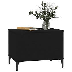 Avis ComfortXL Table Basse Noir 60x44,5x45 Cm Bois D'ingénierie