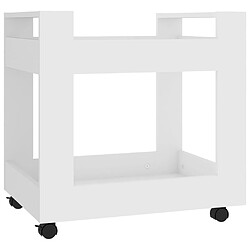 vidaXL Chariot de bureau Blanc 60x45x60 cm Bois d'ingénierie