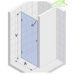 Avis Riho Porte battante de douche universelle fixe SCANDIC S101 en verre clair