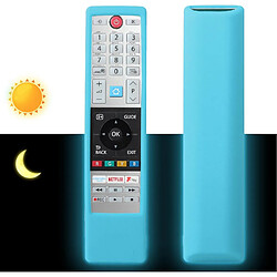 SANAG Housse Coque En Silicone Pour Toshiba Tv Telecommande Ct-8541 Ct-8533 Ct-8528, Antiderapage, Lavable-Bleu Lumineux(Veuillez Confirmer L'epaisseur À Distance Via La Figure 2 Avant D'Acheter)