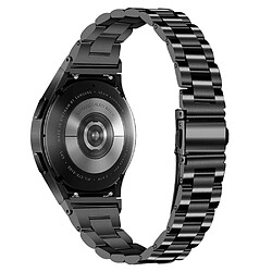 Bracelet en métal sangle de type étroit, 3 perles, noir pour votre Samsung Galaxy Watch4 Active 40mm/44mm/Watch4 Classic 42mm/46mm