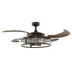 Boutica-Design Ventilateur Classic 122cm Bronze Rétractable