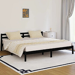 vidaXL Cadre de lit sans matelas bois massif de pin 200x200 cm noir