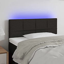 Maison Chic Tête de lit scandinave à LED,meuble de chambre Noir 90x5x78/88 cm Tissu -MN43905