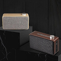 Universal Portable en bois Bluetooth compatible en haut-parleur Contrôle tactile Subwoofer Stéréo MP3 Altavoce Prise en charge de la carte TF AUX USB MUSIC BOX pas cher