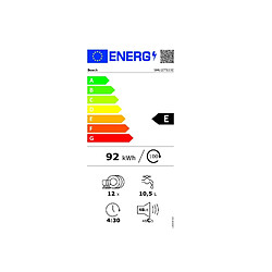 Lave-vaisselle 60cm 12c 48db e encastrable sous plan metallic - smu2its33e - BOSCH