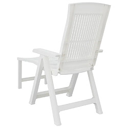 Acheter vidaXL Chaise longue blanc plastique