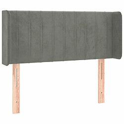 Avis Maison Chic Tête de lit scandinave à LED,meuble de chambre Gris clair 103x16x78/88 cm Velours -MN84108