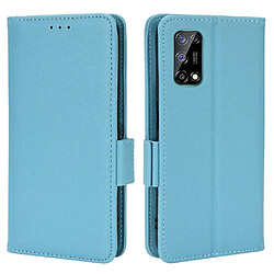 Etui en PU texture litchi avec support, bleu clair pour votre Realme V5 5G/Q2/7 5G/Oppo K7x