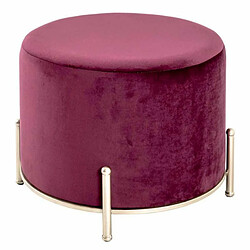 Paris Prix Pouf Rond Design Cathy 48cm Rouge