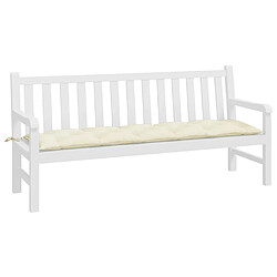 Avis Maison Chic Coussin Confort | pouf | Coussin de banc de jardin blanc crème 180x50x7 cm tissu oxford -GKD47089