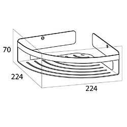 Tiger Panier d'angle de salle de bain Caddy Chromé L 1400630346 pas cher