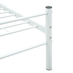 Acheter vidaXL Cadre de lit sans matelas blanc métal 200x200 cm