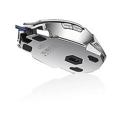 Universal M312 2400dpi USB Metal Wired Metal Wheel Backlit Optical Gaming Mouse Grey