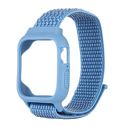 Wewoo Pour Apple Watch Series 5 et 4 44 mm / 3 et 2 et 1 bracelet en nylon de 42 mm avec crochet et attache à boucle bleu