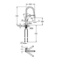 Avis Grohe - Mitigeur évier professionnel avec 2 jets Supersteel - 31491DC0