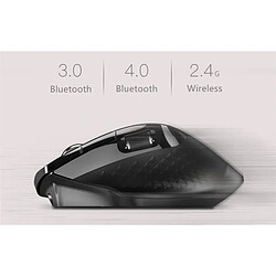 Avis Universal Souris sans fil multimode rechargeable entre Bluetooth 3.0/4.0 et 2.4G Commutateur 3200 ppp 4 connexions de périphériques(Le noir)