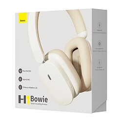 Baseus Bowie H1 Casque Audio Sans Fil Bluetooth 5.2 Suppression Active du Bruit Blanc pas cher