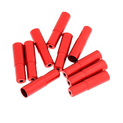 Acheter 10Pcs Alloy Bicycle Bike Brake Cable Housing End Caps Cover 5mm Red