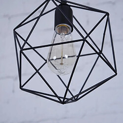 Acheter Stoex Retro Plafonnier Industrielle Vintage Cage Noir,Lampe de plafond en Métal Fer Luminaire E27 Edison pour Salon Chambre Cuisine