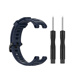 Bracelet de montre de remplacement en silicone avec outils compatible avec Amazfit T-Rex Bleu