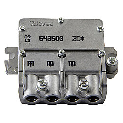 Alpexe Splitter satellite F-connecteur 4.4 dB / 5-2400 MHz - 2 Outputs