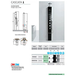 Colonne de douche blanche hydromassante NOVELLINI CASCATA1 H. 211 cm