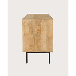 UNIQKA Kali - Buffet en bois et cannage 145 cm pas cher