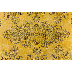 Avis Vidal Tapis de laine 284x160 jaune Ultra Vintage