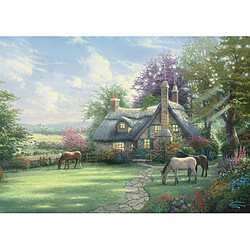 Schmidt Spiele- Thomas Kinkade, A Perfect Summer Day, Puzzle de 500 pièces dans Une boîte nostalgique, 59692, Coloré