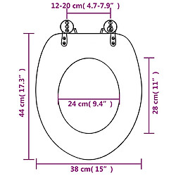 vidaXL Siège de toilette avec couvercle MDF Design de pingouin pas cher