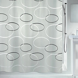 Spirella Rideau de douche Polyester ANELLO 180x200cm Gris