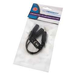 Avis Ansell Splitter Y câble mini-jack Mâle / mini-jack x 2 Femelles stéréo jack 3,5 mm 0.15M Noir