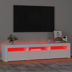 Acheter vidaXL Meuble TV avec lumières LED Blanc 180x35x40 cm