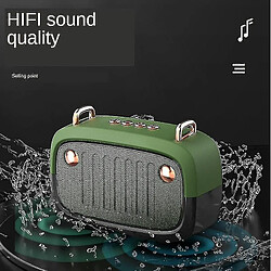 Universal Haut-parleurs sans fil Bluetooth en haut-parleur dessin animé Subwoofer En haut-parleur de support de haut-parleur (vert)