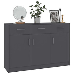 Avis Maison Chic Commode Buffet - Meuble de rangement Gris 110x30x75 cm Aggloméré -GKD10710