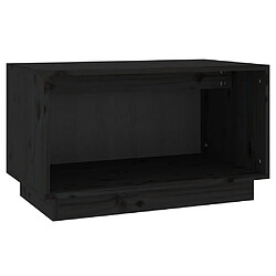 vidaXL Meuble TV Noir 60x35x35 cm Bois de pin massif