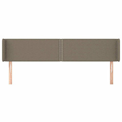 Avis Maison Chic Tête de lit moderne avec oreilles pour chambre - Décoration de lit Taupe 163x16x78/88 cm Tissu -MN68574