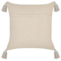 Acheter Beliani Lot de 2 coussins EUPHORBIA Bouclé 45 x 45 cm À rayure Beige