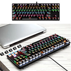 Avis Universal Clavier mécanique USB à 87 clés de haute qualité, professionnel, facile à utiliser, clavier rétroéclairé hybride couleur | clavier (blanc)