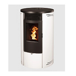 Poêle à granulés de bois 9kw blanc - PGVRE9-BLANC - INTERSTOVES