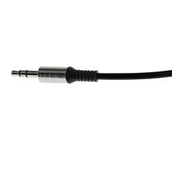 Câble audio auxiliaire de 3,5 mm mâle vers câble mâle 90 degrés ligne droite angle noir