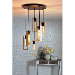 EGLO Plafonnier suspendu 6 lampes Cluster noir