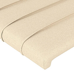 Acheter Maison Chic Lot de 2 Têtes de lit design pour chambre - Décoration de lit Crème 90x5x78/88 cm Tissu -MN75759