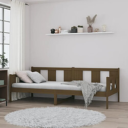 Acheter Maison Chic Lit de jour, Lit de repos pour Salon Chambre,Canapé-lit,Lit d'invité Marron miel Bois de pin massif 90x190 cm -MN63010