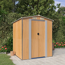 vidaXL Abri de jardin Marron clair 192x191x223 cm Acier galvanisé